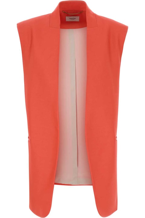Agnona for Men Agnona Coral Wool Blend Vest