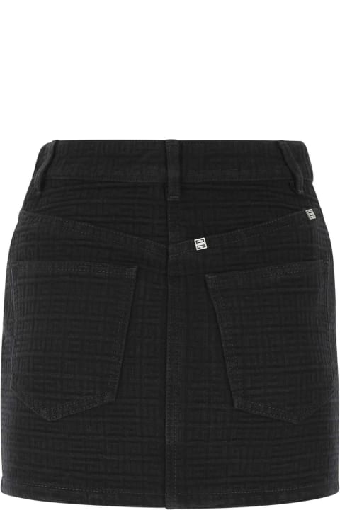 ウィメンズ新着アイテム Givenchy Black Denim Mini Skirt