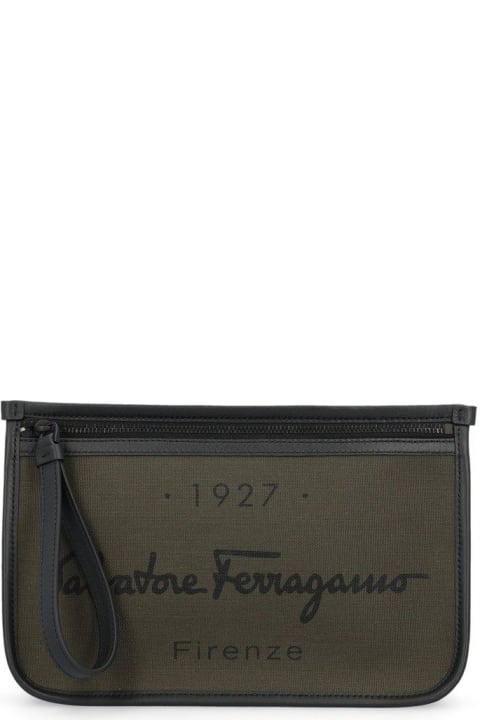 Ferragamo for Men Ferragamo 1927 Logo Printed Toiletry Bag