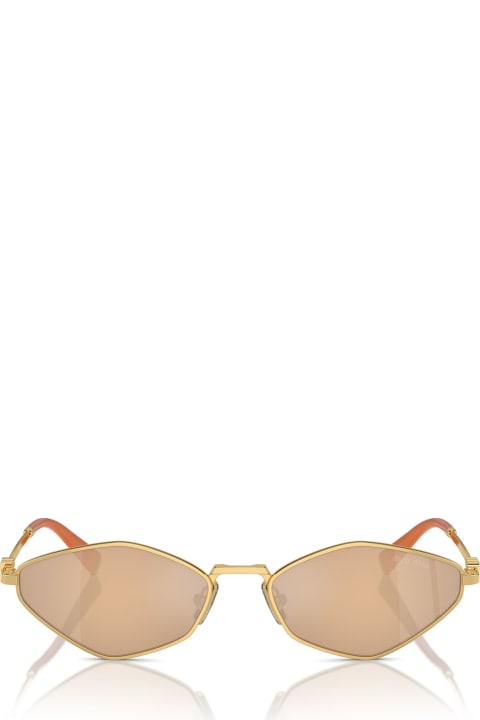 Homeware Miu Miu Mu 56zs Gold Sunglasses