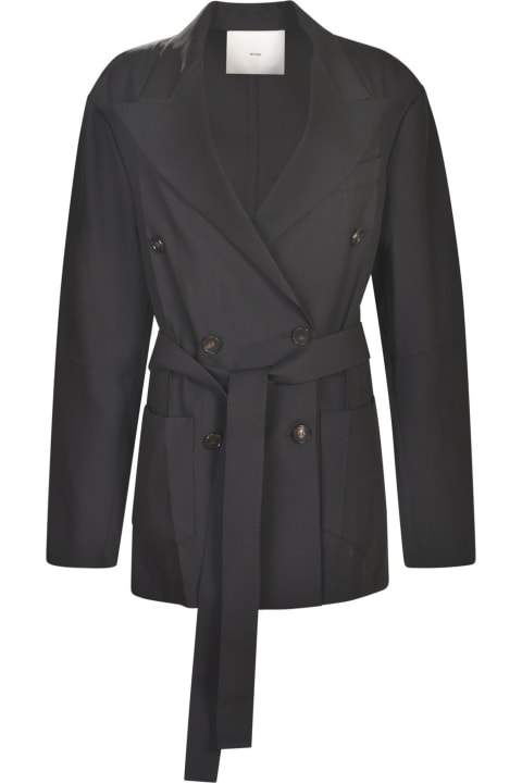 Setchu for Women Setchu Double-breasted Belted Coat