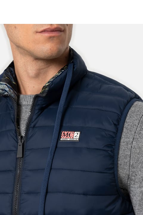 Homeware MC2 Saint Barth Man Navy Blue Padded Vest Aspen