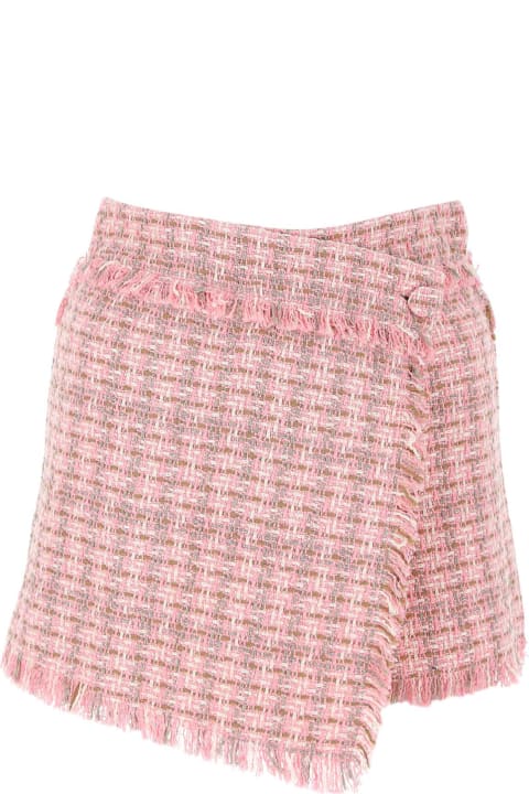 Pants & Shorts for Women MSGM Multicolor Tweed Shorts
