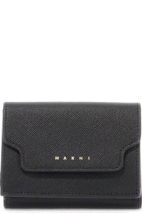 ウィメンズ Marniの財布 Marni Saffiano Leather Tri-fold Wallet