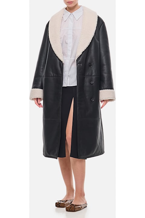 Loulou Studio Coats & Jackets for Women Loulou Studio Elbe Long Shearling Coat