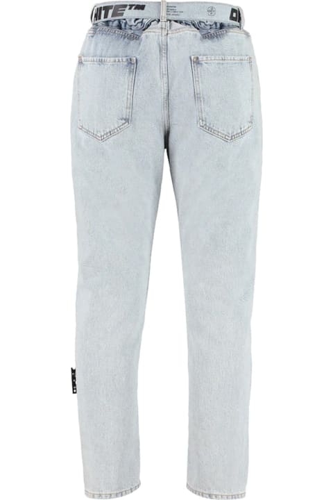 Off-White Women Off-White Belted Denim Jeans
