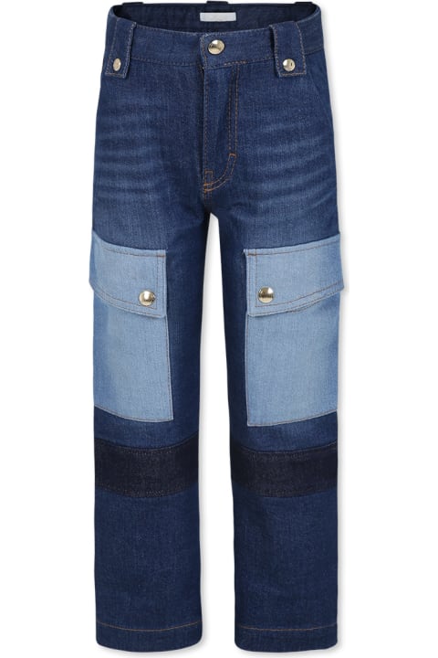 Chloé for Kids Chloé Blue Jeans For Girl With Logo