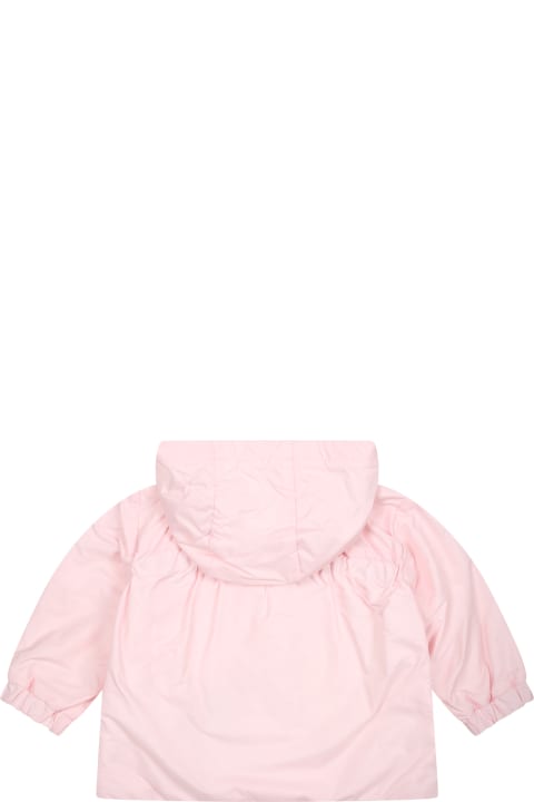 Fashion for Baby Girls Moncler Windbreaker For Baby Girl With Logo