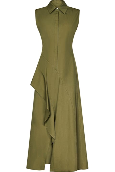 Max Mara Studio Dresses for Women Max Mara Studio Keras Ruffled Sleeveless Dress Max Mara Studio