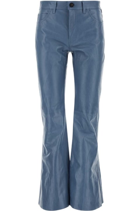Marni for Women Marni Air Force Blue Leather Pant