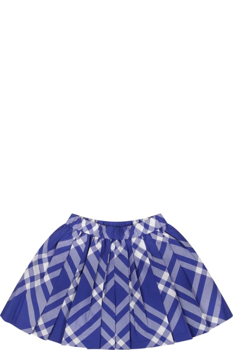 Fashion for Girls Burberry Blue Skirt For Baby Girl