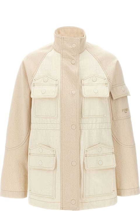 Fendi Coats & Jackets for Women Fendi Denim Parka