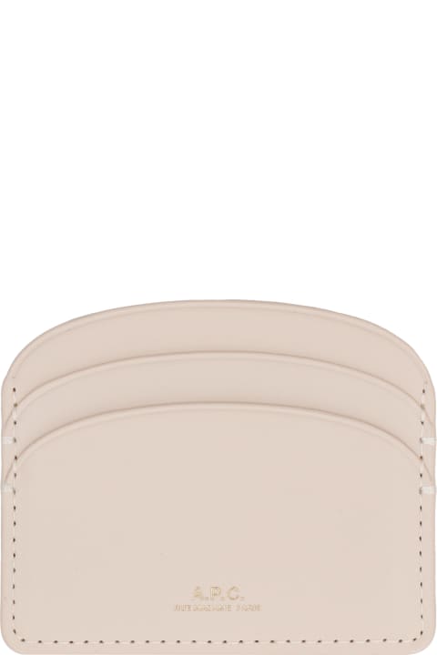 A.P.C. for Women A.P.C. Logo Detail Leather Card Holder