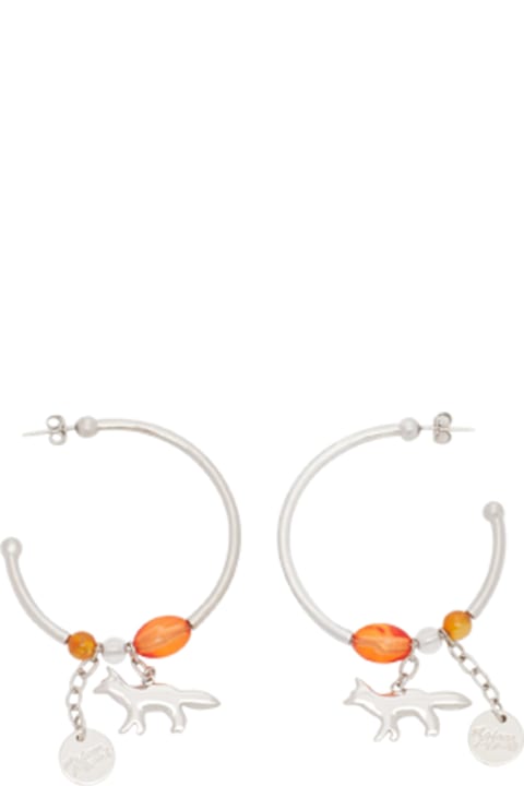 ウィメンズ ジュエリー Maison Kitsuné Profile Fox & Beads Earrings