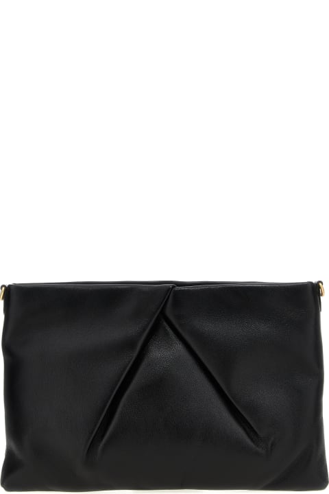 Dries Van Noten Clutches for Women Dries Van Noten Logo Leather Clutch Bag