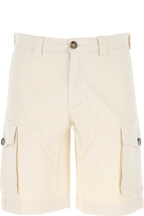 Fashion for Men Woolrich Ivory Stretch Cotton Bermuda Shorts
