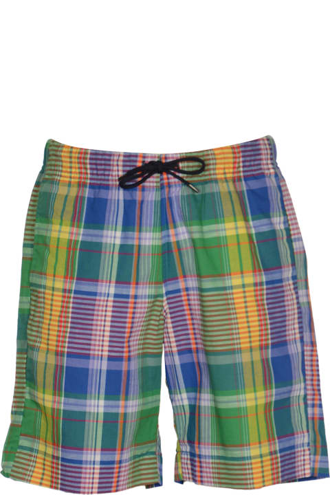 Paul Smith Pants for Men Paul Smith Drawstring Waist Check Patterned Shorts