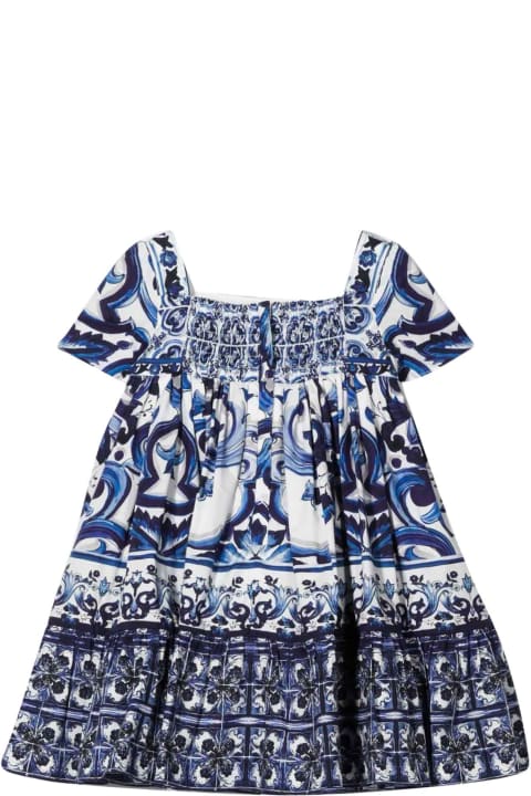 Blue And White Baby Girl Dress .