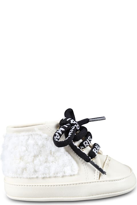 Balmain Shoes for Baby Boys Balmain Ivory Sneakers For Babykids With Logo