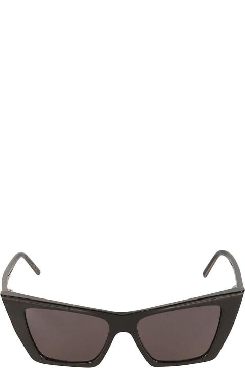 ウィメンズ アイウェア Saint Laurent Eyewear Square Frame Logo Sunglasses