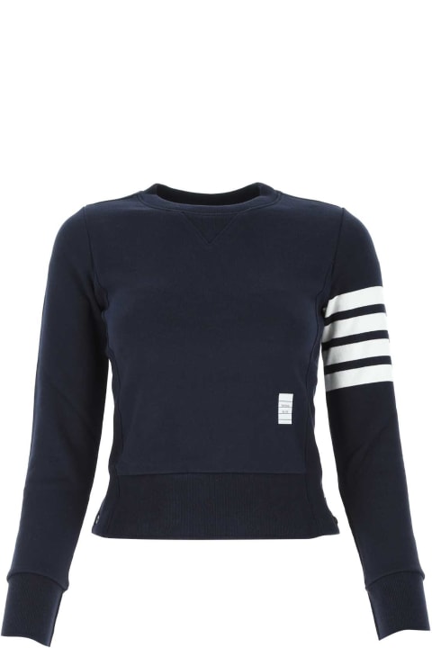 Sale for Women Thom Browne Midnight Blue Cotton Sweatshirt