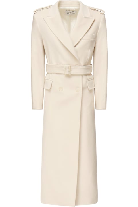 Dondup for Kids Dondup Long Wool And Cashmere Coat