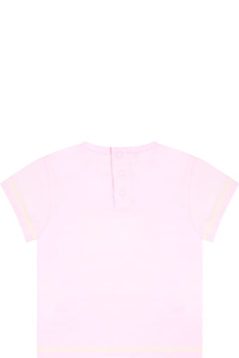 Topwear for Baby Girls Billieblush T-shirt Rose Pour Bébé Fille Avec Flamant