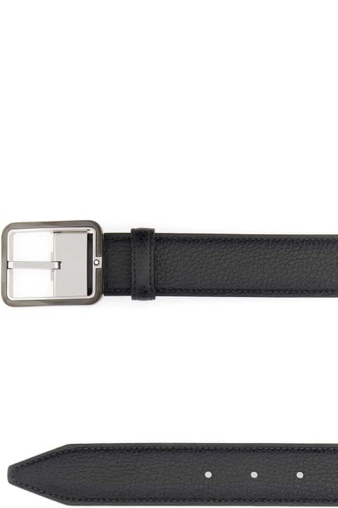 Belts for Men Montblanc Dark Grey Leather Belt