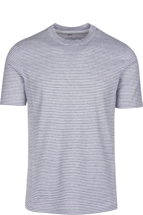 Horizontal-stripe Crewneck T-shirt