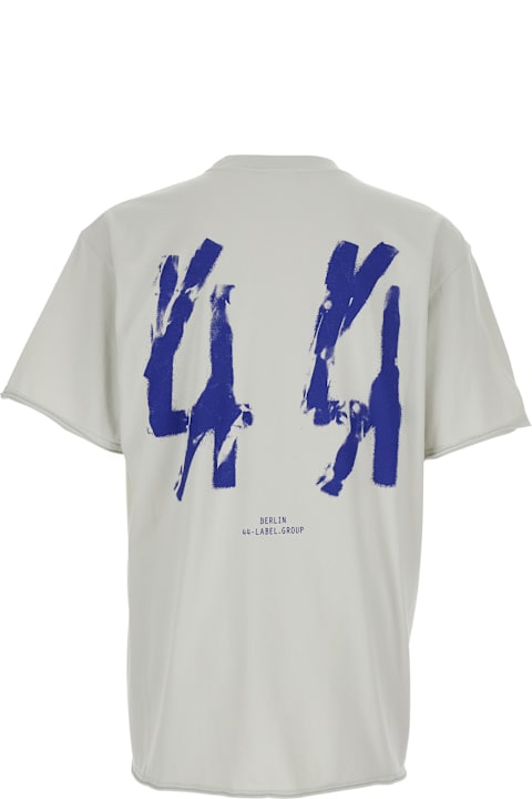 Homeware 44 Label Group White Cotton T-shirt With Short Sleeves And Logo On Front For Men