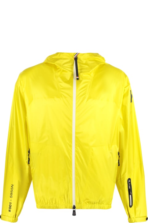 Coats & Jackets for Men Moncler Grenoble Fiernaz Hooded Techno Fabric Raincoat