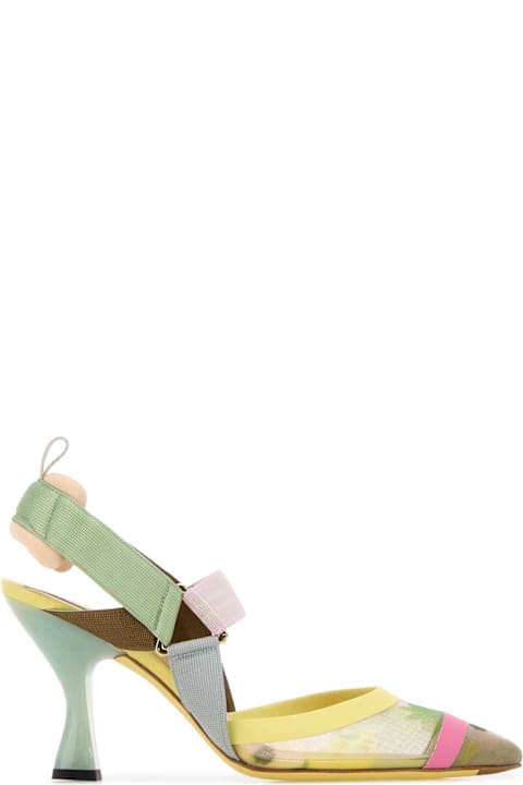 Fendi Multicolor Mesh Colibri Pumps