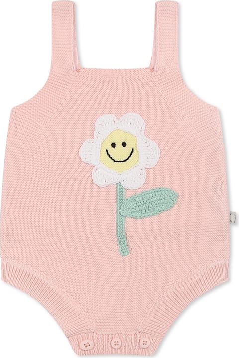 Stella McCartney Kids Clothing for Baby Girls Stella McCartney Kids Pink Body For Baby Girl With Flower