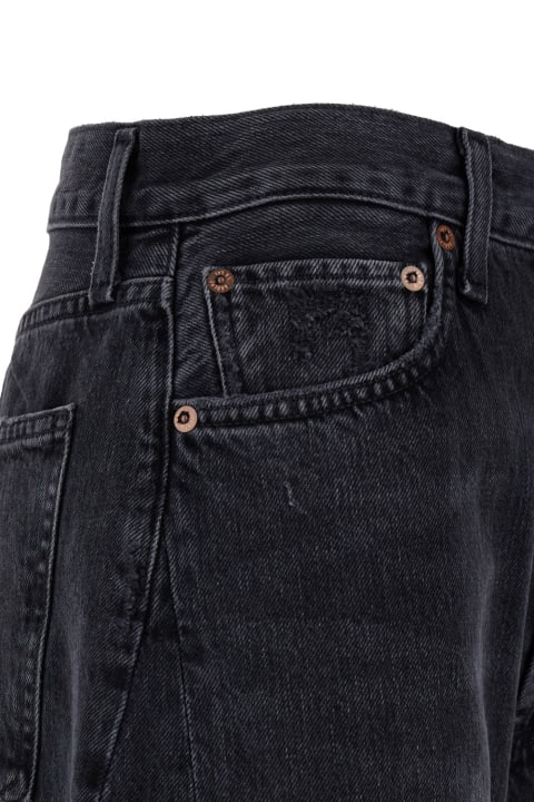 AGOLDE for Women AGOLDE 'luna' Black Five-pocket Jeans In Denim Woman