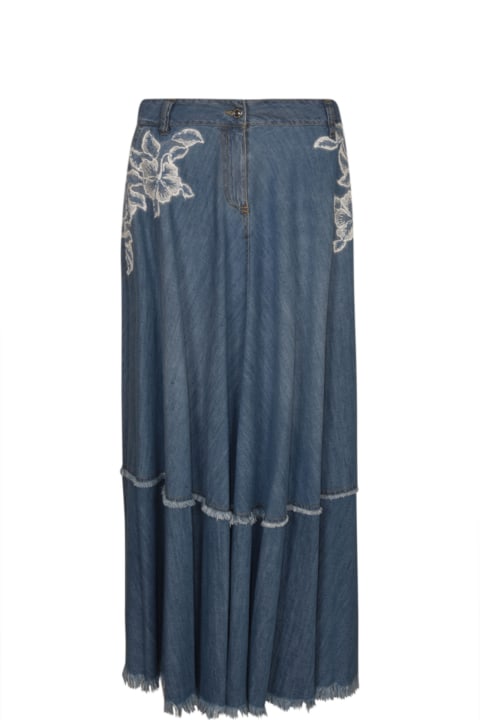 Ermanno Scervino for Women Ermanno Scervino Floral Embroidered Pleated Skirt