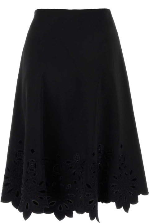 Fashion for Women Ermanno Scervino Black Cady Skirt