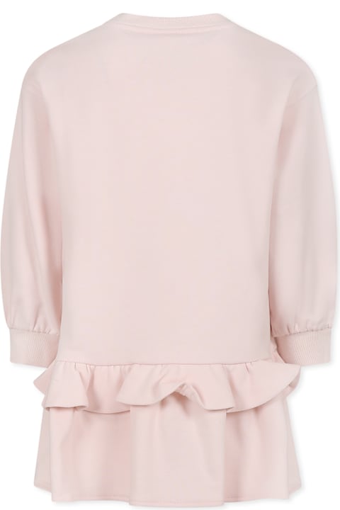 Fendi فساتين لـ بنات Fendi Pink Dress For Girl With Bow