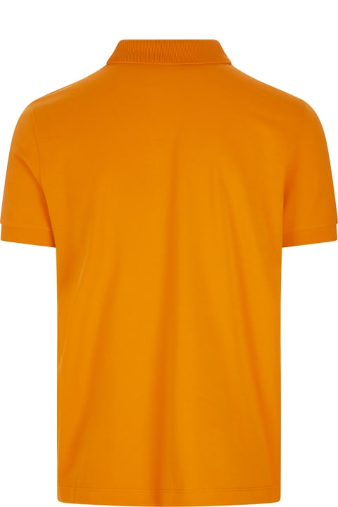 Stone Island Clothing for Men Stone Island Orange Piqué Slim Fit Polo Shirt