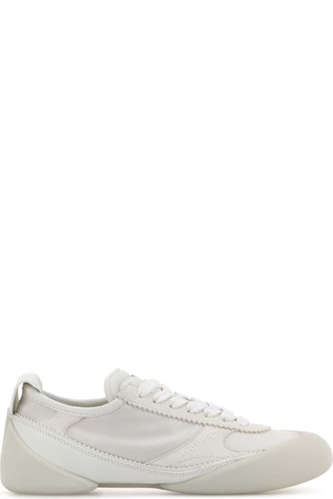 Shoes Sale for Women Alexander McQueen White Canvas And Suede S Rubber Sneakers