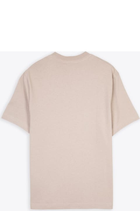 Legacy T-shirt Beige Cotton T-shirt With Chest Logo - Legacy T-shirt