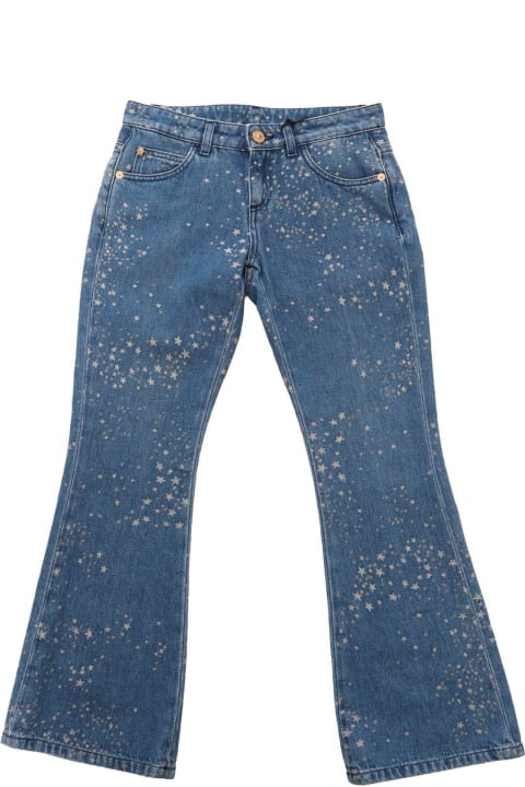 Logo Patch Star-printed Flared Jeans