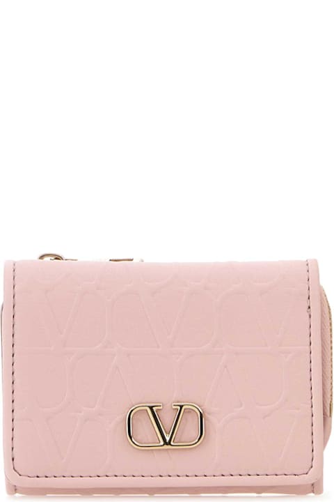 Valentino Garavani Accessories for Women Valentino Garavani Pastel Pink Leather Wallet