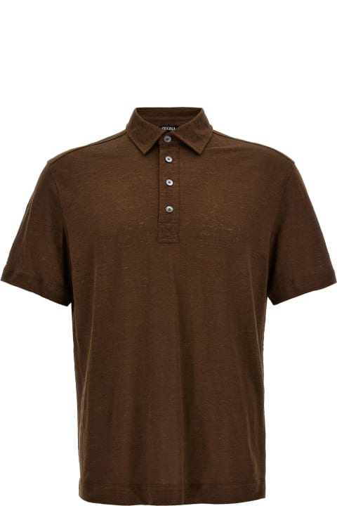 Topwear for Men Zegna Linen Polo Shirt