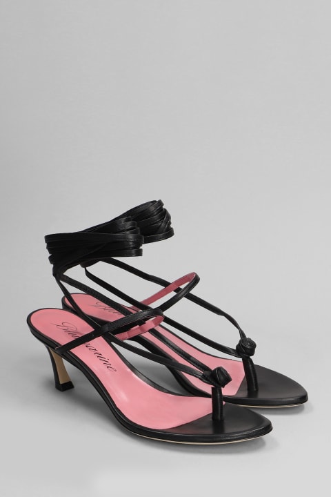 Sandals for Women Blumarine Lilli 114 Sandals In Black Leather