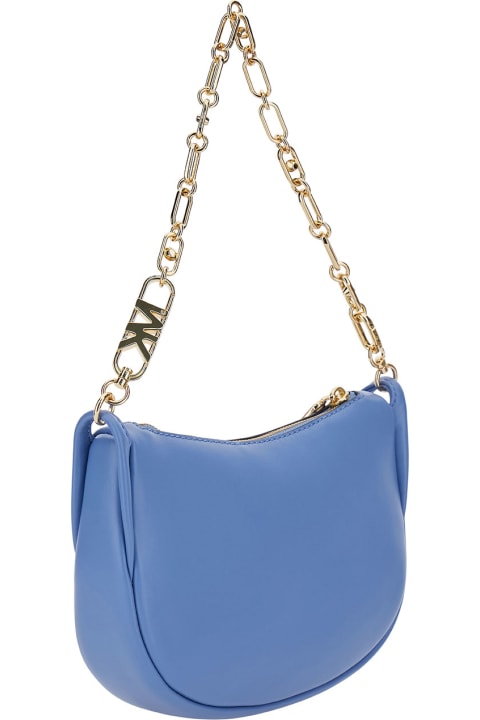 Fashion for Women MICHAEL Michael Kors Light Blue Shoulder Bag With Logo Detail In Leather Woman