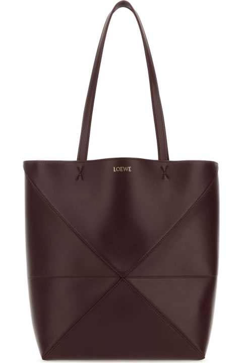 ウィメンズ Loeweのバッグ Loewe Grape Leather Medium Puzzle Fold Shopping Bag