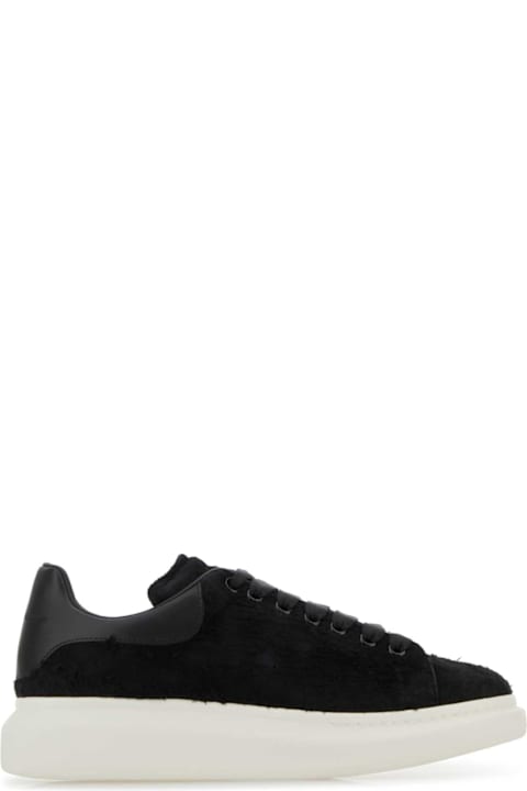 Homeware Alexander McQueen Black Leather Sneakers With Black Leather Heel