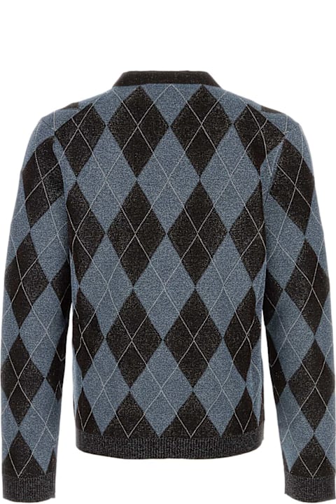 Sweaters for Men Gucci Embroidered Stretch Wool Blend Cardigan