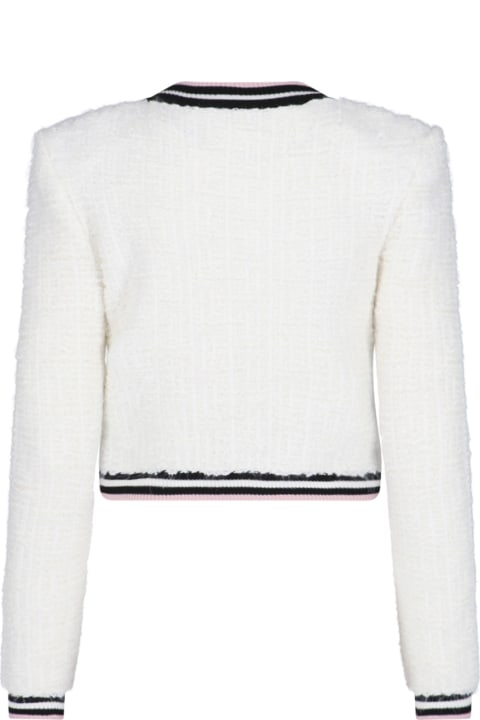 Sweaters for Women Balmain Buttoned Rnd Collar Maze Monogram Jacket