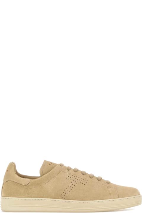 Tom Ford Beige Suede Warwick Sneakers